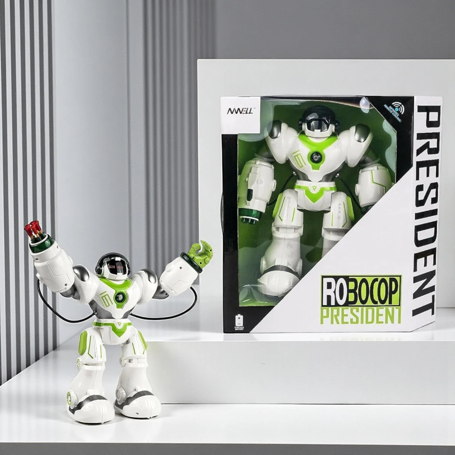 Robocop President Remote Control Robot Toy – Walking & Action Robot with Lights & Sounds | Smart Interactive RC Robot for Kids