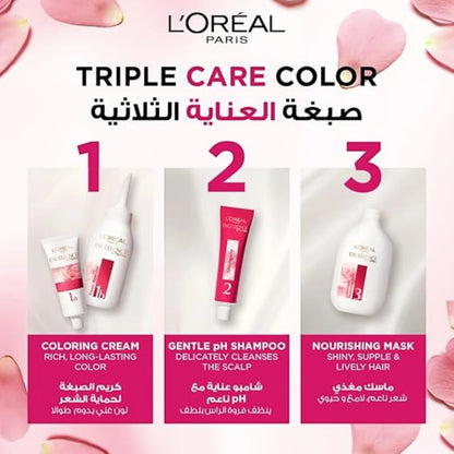L'Oréal Paris Excellence Creme Hair Color 6.7 Marron Chocolate  – Nourishing Brown Hair Dye for 100% Grey Coverage - Damoo