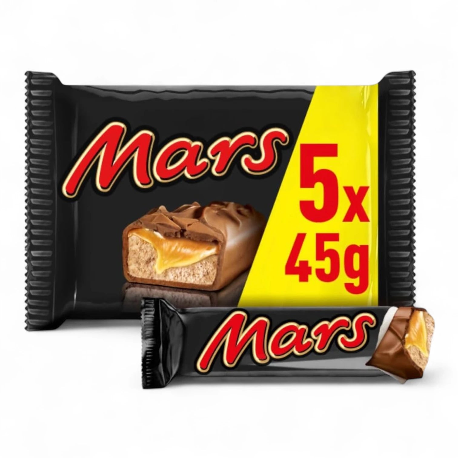 Mars Chocolate Bars – 5-Pack (5 x 45g) | Classic Milk Chocolate with Caramel & Malted Nougat | Smooth, Sweet & Satisfying Treat Since 1932 - Damoo
