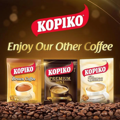 Kopiko 3-in-1 Instant Black Coffee – 10 Sachets x 25g | Medium Roast Coffee Mix | Bold, Distinctive Taste | Vegetarian-Friendly - Damoo