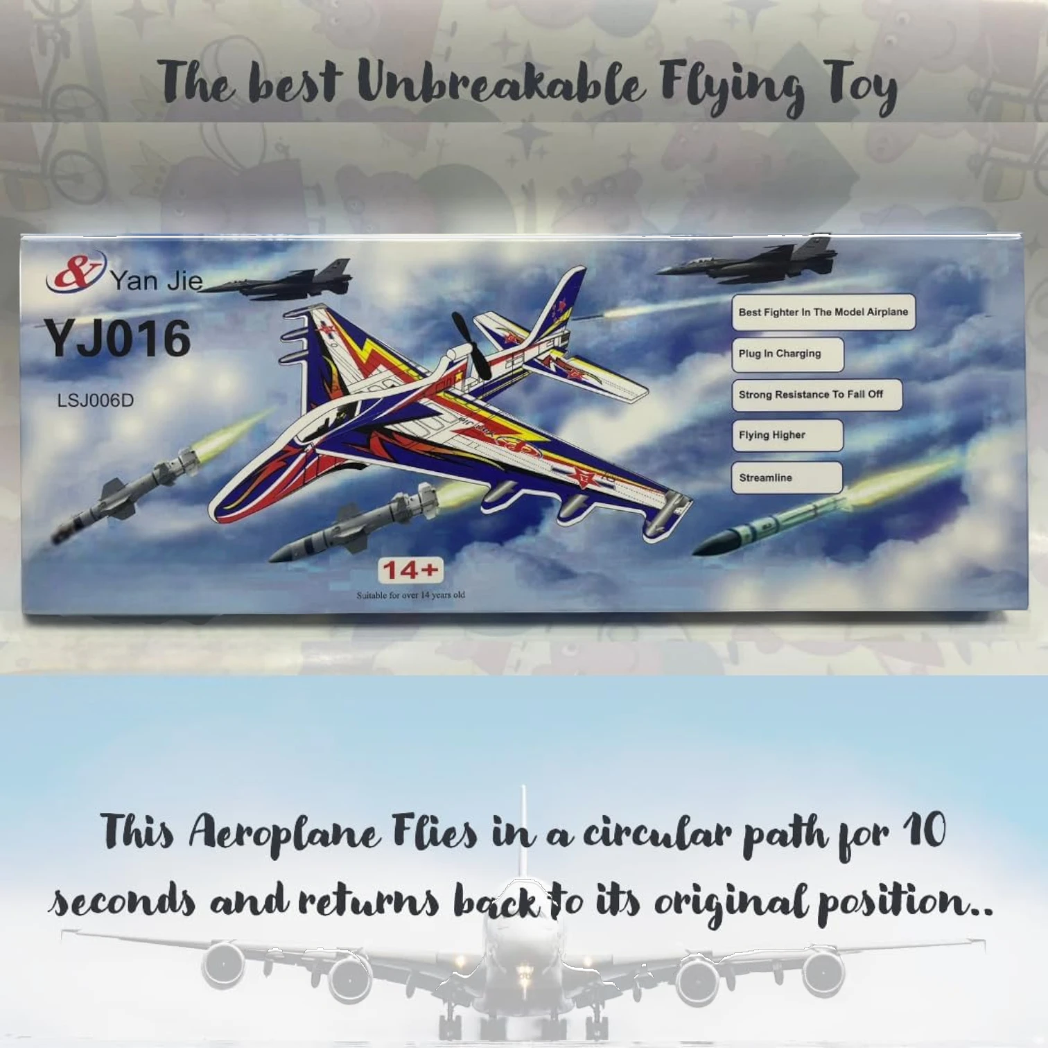Airplane RC Toy – Blue | Plane for Kids & Beginners | Lightweight, Durable, Fun Outdoor Flying Toy