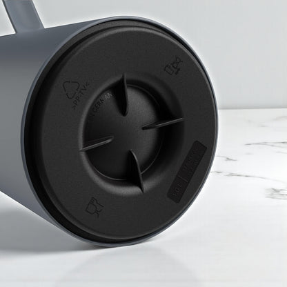 Emsa Motiva Vacuum Jug 1L –  Charcoal | Nordic Design Insulated Flask with Quick-Press Closure – Keeps Drinks Hot for 12 Hours & Cold for 24 Hours | Made in Germany - Damoo