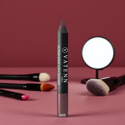 Vatenn Italy Super Stay Lip Crayon – Shade 448 Lexington | 18H Matte Finish, Waterproof, Smudge-Proof & Non-Drying Lipstick - Damoo