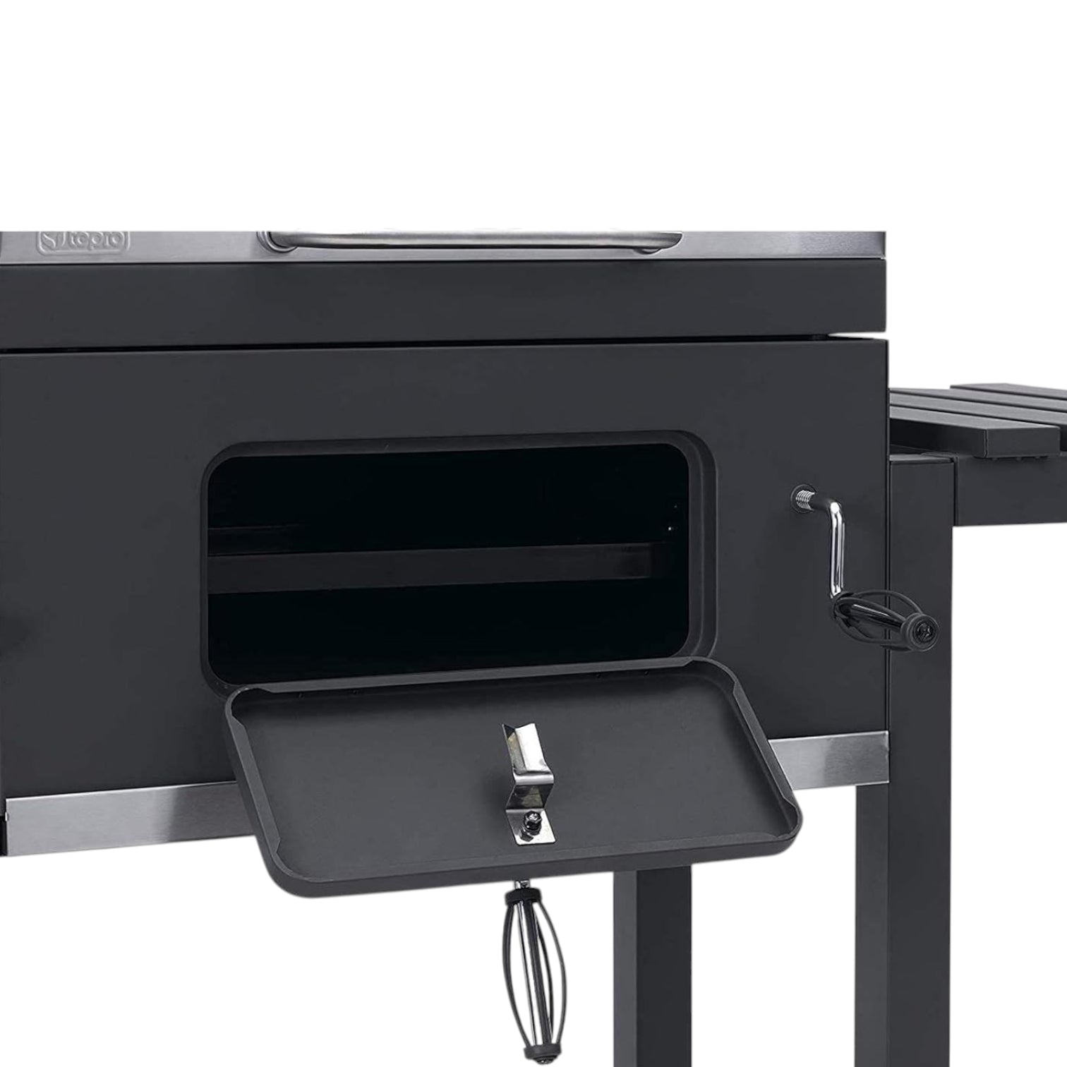 Trolley Charcoal Barbecue Grill with Wheels – Heavy-Duty Portable Charcoal BBQ Smoker for Outdoor Cooking, Camping, Backyard, Garden & Tailgating – Adjustable Steel Cooking Stove for Steak, Chicken, Burgers - Damoo