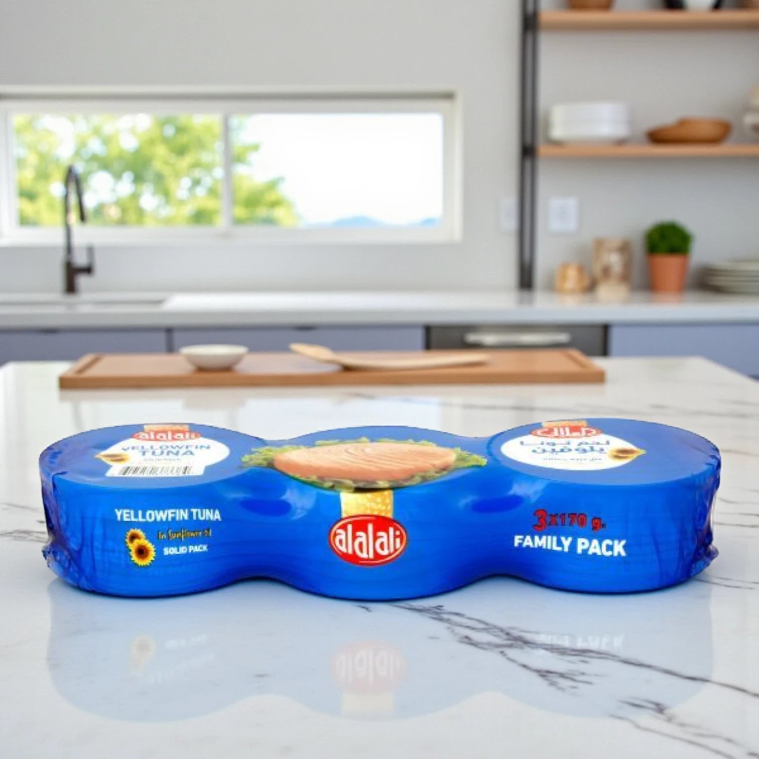 Al Alali Yellowfin Tuna in Sunflower Oil 170g x 3 Pack – Premium Solid Tuna | High Protein | Long Shelf Life - Damoo