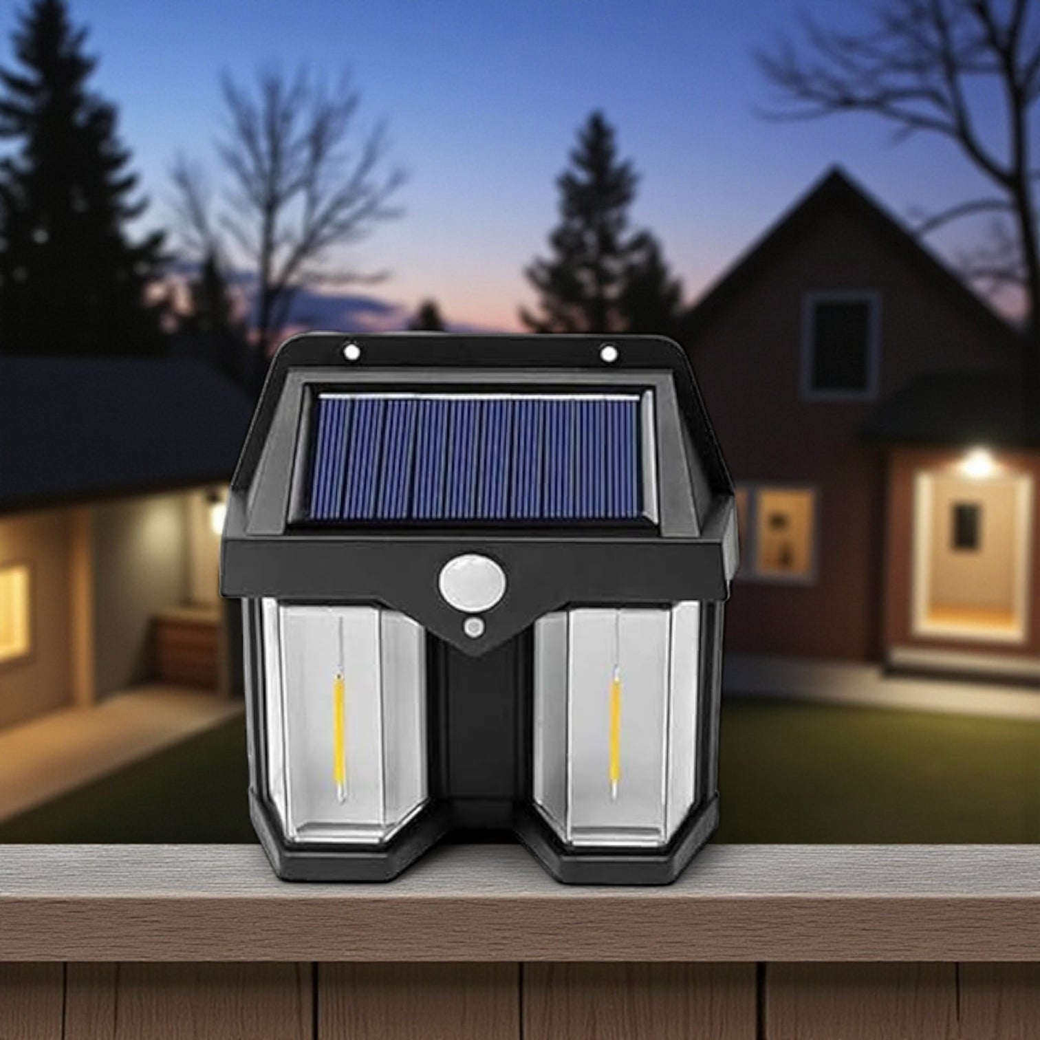 CL-3308 Solar Sensor Light – Outdoor Motion Detection LED Wall Lamp – Waterproof Security Light with Auto On/Off - Damoo