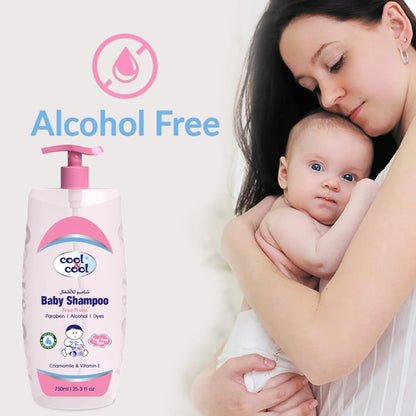 Cool & Cool Baby Shampoo 750ml – Tear-Free, Paraben-Free Baby Wash with Chamomile & Vitamin E | Gentle & Safe for Daily Use - Damoo