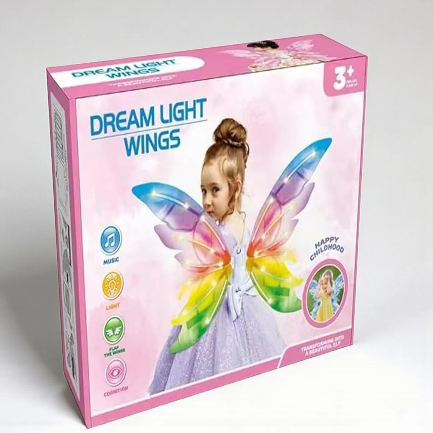 Luminous Butterfly Wings Playset – Light-Up Fairy Wings for Kids | 2-Piece Dress-Up Costume Accessories for Parties & Imaginative Play