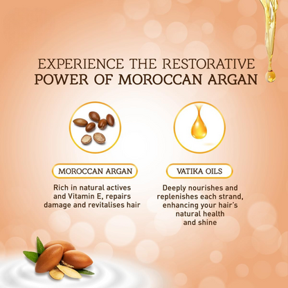 Vatika Naturals Moroccan Argan Anti-Breakage Conditioner – Moisture-Rich Softening & Anti-Frizz Care for Dry, Unmanageable & Long Hair – 400ml - Damoo
