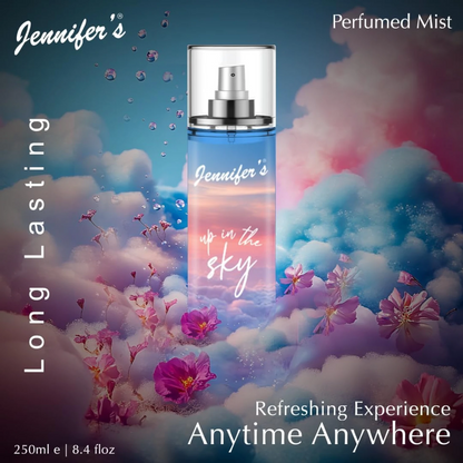 Jennifer's Up In The Sky Perfumed Mist 250ml | Floral Long-Lasting Body Spray for Women | Lightweight & Travel-Friendly Fragrance Mist - Damoo