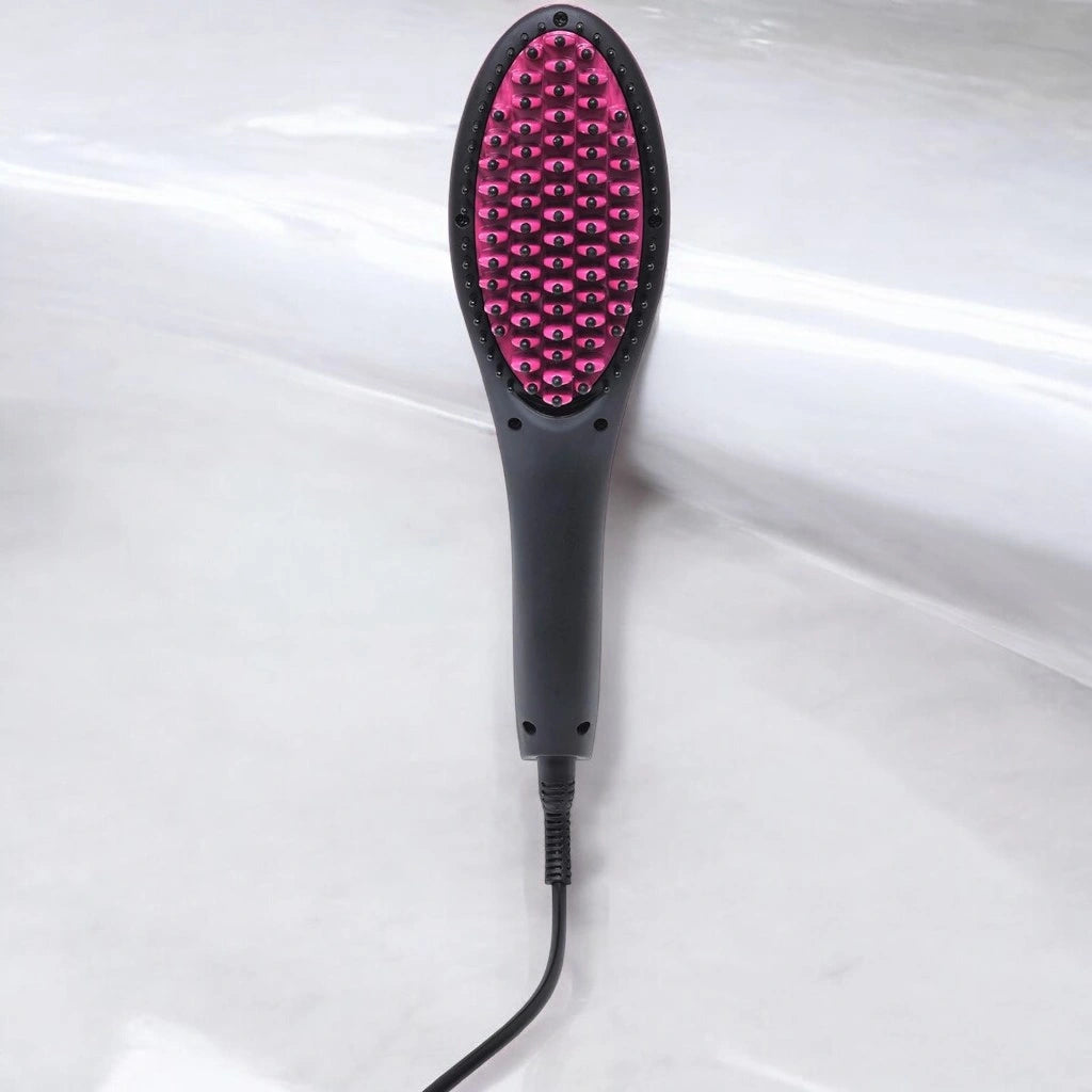 Sonashi Simply Straight Hair Straightening Brush – 2-in-1 Heated Comb with LCD Display, 3D Ceramic Bristles, Adjustable Temperature (150°C–230°C), Auto Shut-Off & Cool Touch Design – For All Hair Types | SHS-2062B - Damoo