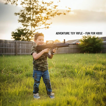 AK-85 Laser Light Toy Gun with LED Flash & Sound Effects, Battery Operated Automatic Rifle Pretend Play Toy for Kids 3+ Years - Damoo