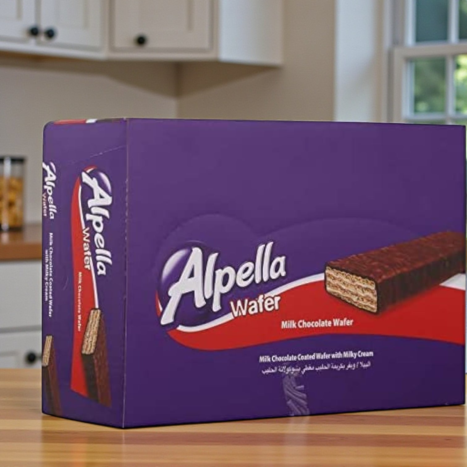 Ulker Alpella Triangular Milk Chocolate Wafer | Crunchy Layered Wafer Coated in Smooth Chocolate | 32-Pack Family Snack Box | 576g