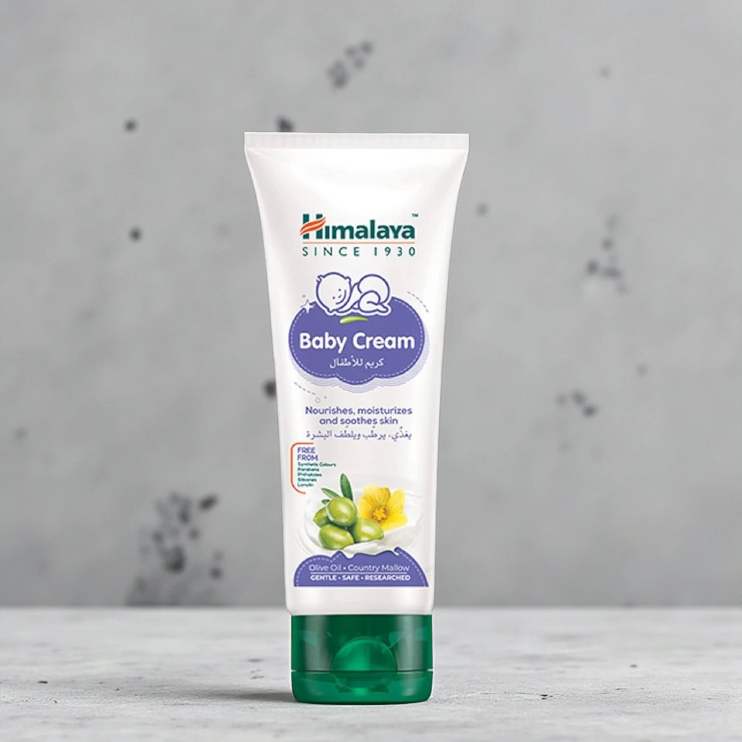 Himalaya Baby Cream 100ml – Daily Moisturizer with Olive Oil & Country Mallow | Paraben-Free, Lightweight & Safe for Newborns - Damoo