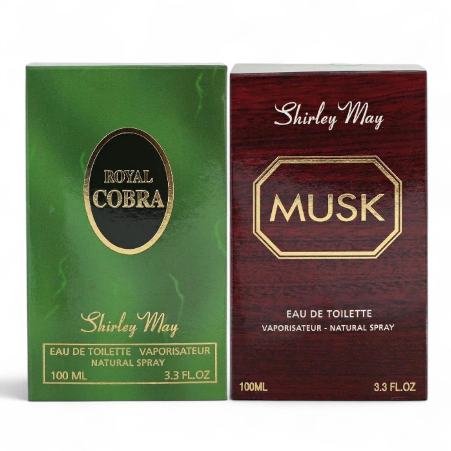 Shirley May Royal Cobra for Women & Musk for Men Eau de Toilette – 100ml Each – Long-Lasting Unisex & Masculine Fragrances – Special Offer - Damoo