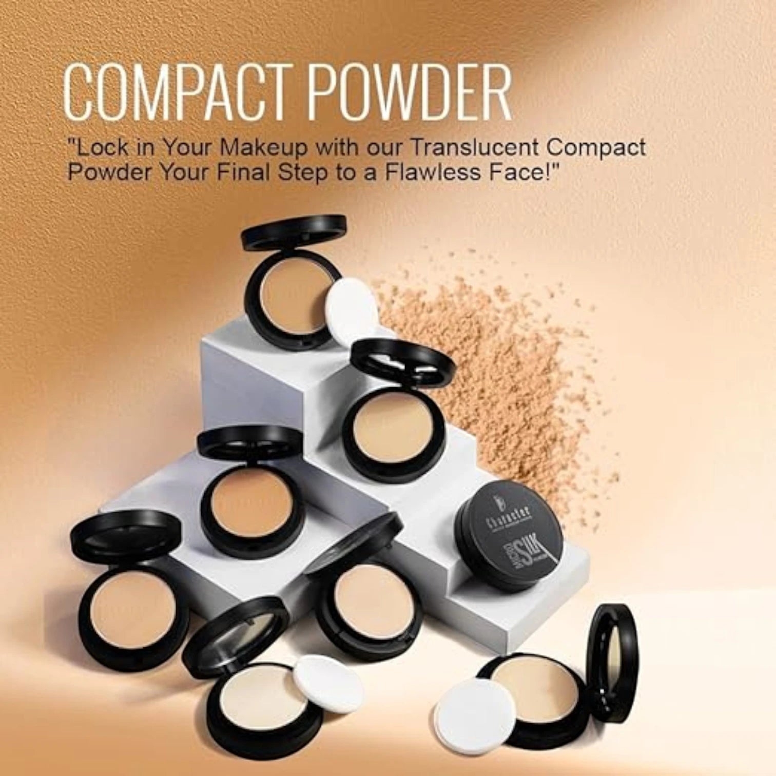 CHARACTER Micro Silk Powder CMP002 – Silky Matte Finish, Full Coverage, Lightweight & Long-Lasting Compact Powder for Smooth, Shine-Free Skin - Damoo