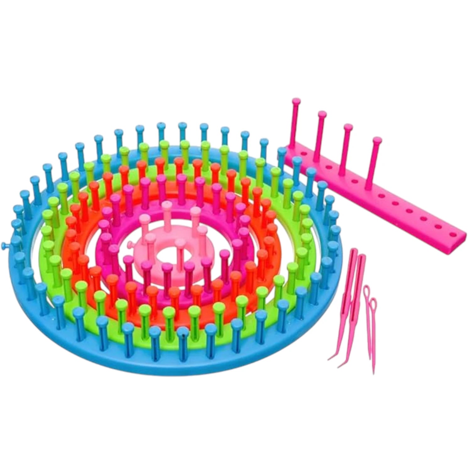 Maayergy Knitting Machine with 6 Colored Yarns – Creative DIY Toy for Kids | Educational Craft Kit for Boys & Girls | Birthday & Christmas Gift for Ages 6+