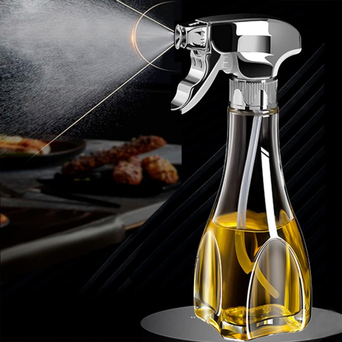 Multi-Purpose Oil Sprayer Bottle for Cooking, Air Fryer & BBQ with Adjustable Spray Nozzle, Trigger Pump & Leak-Resistant Design (21H x 10.5L × 6.5W CM) - Damoo