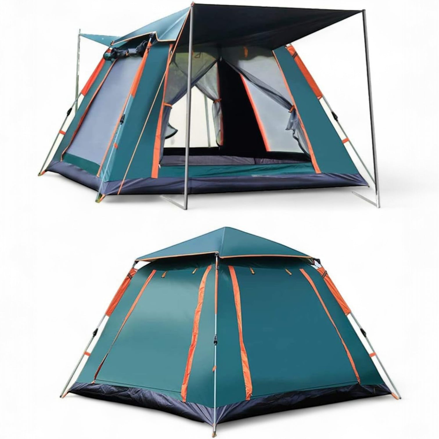 Automatic Camping Tent – 3 Second Quick Opening Pop-Up Tent with Ventilation & Mosquito Prevention – Waterproof Outdoor Family Tent for 3 to 6 Persons, Easy Setup for Camping, Hiking, and Beach