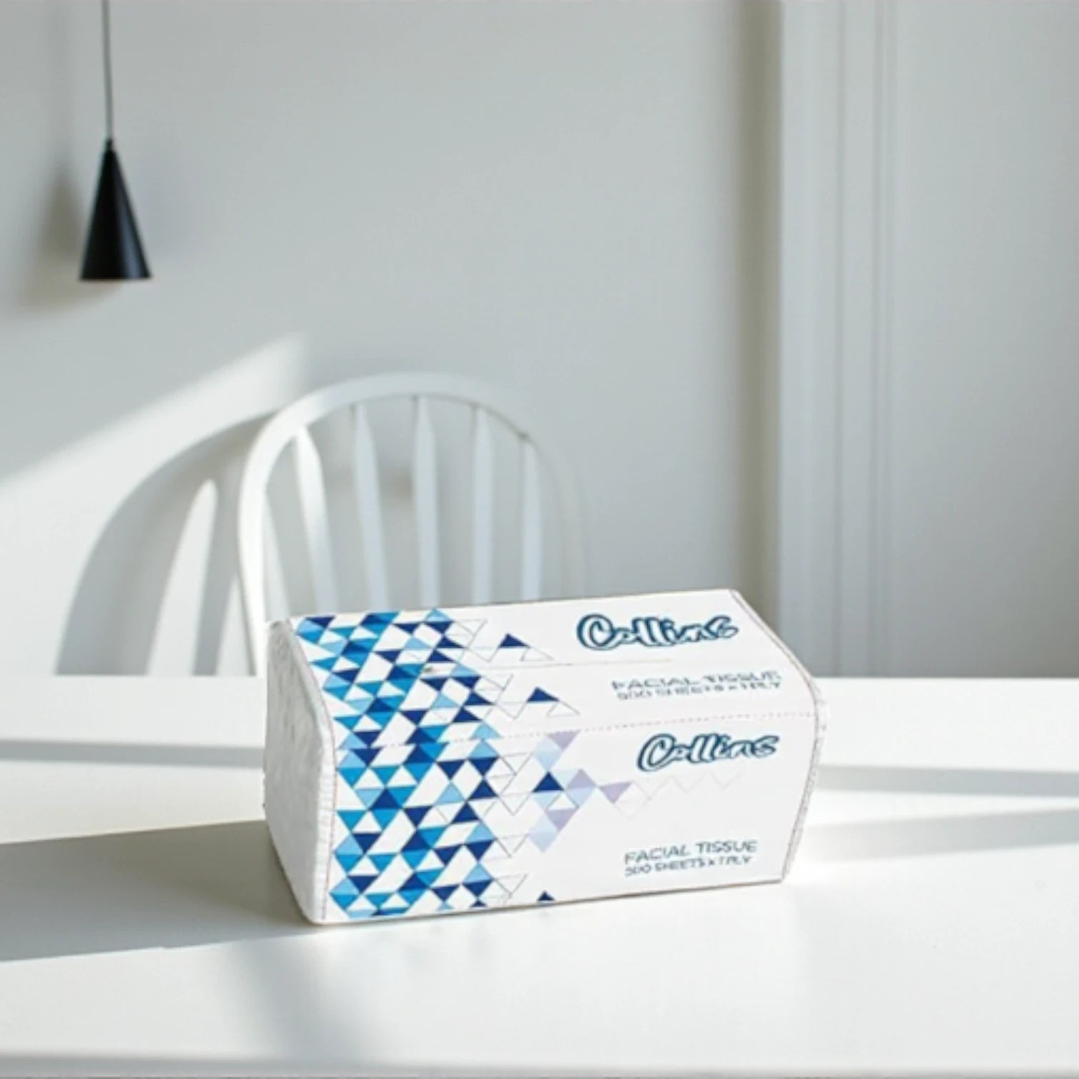Collins Facial Tissue – Nylon Pack | 4 Packs × 500 Sheets, 1-Ply | Soft & Strong Everyday Tissues | 4 Pack Value Bundle - Damoo