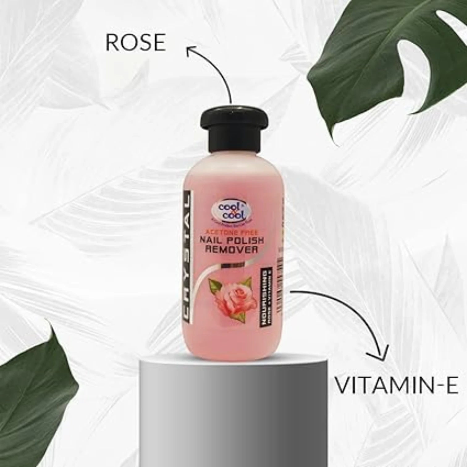 Cool & Cool Nail Polish Remover – Rose + Vitamin E – Acetone-Free, Enriched Formula – 100ml - Damoo