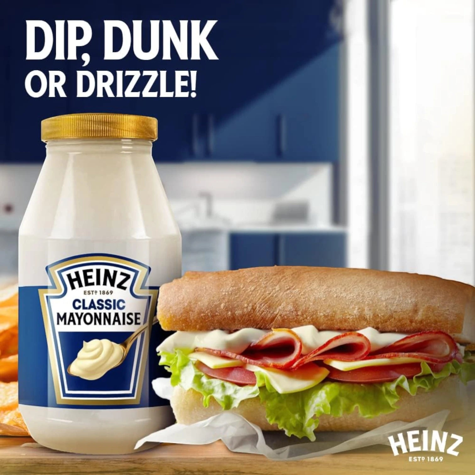 Heinz Creamy Classic Mayonnaise – 940g | Made with Free Range Eggs & 100% Pure Vegetable Oil - Damoo