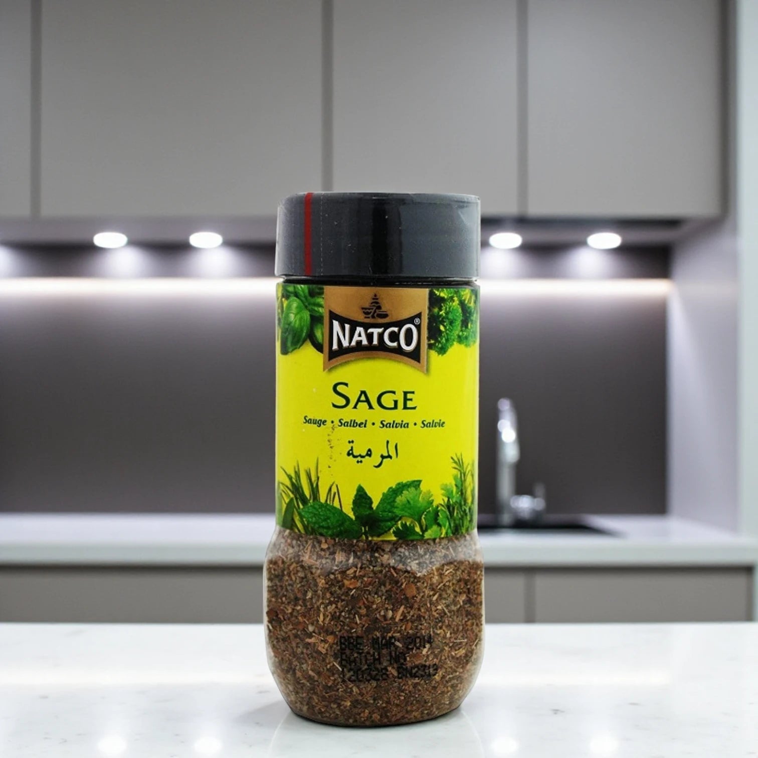 Natco Dried Sage Leaves – 25g | Aromatic Culinary Herb in Sealed Jar | Perfect for Roasts, Stuffing, Sauces & More - Damoo