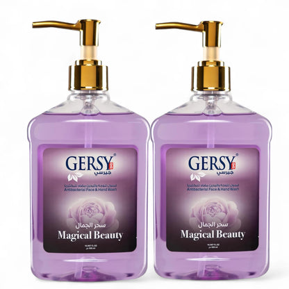 Gersy Magical Beauty Antibacterial Liquid Hand Wash – Pack of 2 x 500ml | Gentle Face & Hand Cleanser | Kills 99.9% of Germs | Soft & Refreshing Scent - Damoo