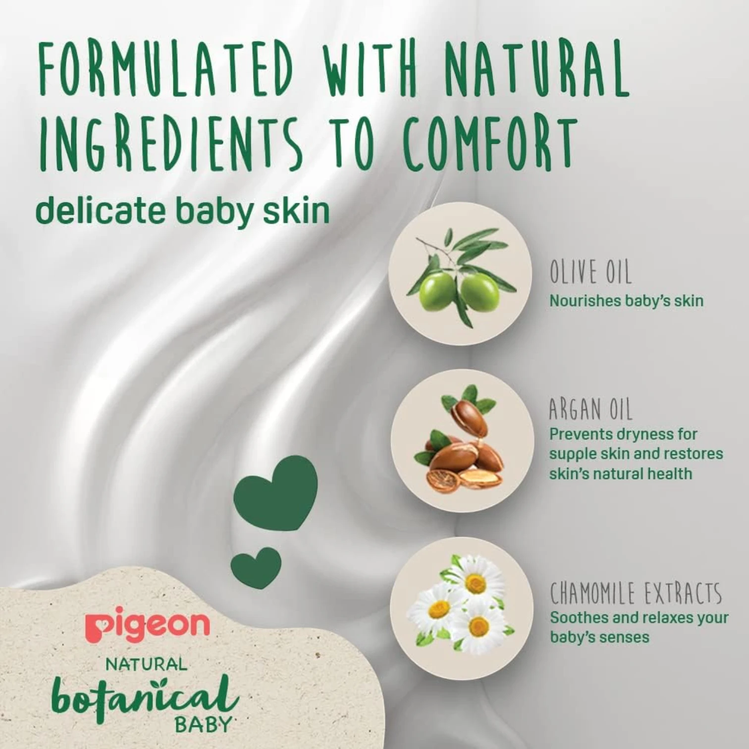 Pigeon Natural Botanical Baby Travel Set – 4 x 45ml | Mini Bath Essentials with Natural Ingredients | Tan Removal, Moisturizing & Travel-Friendly - Damoo