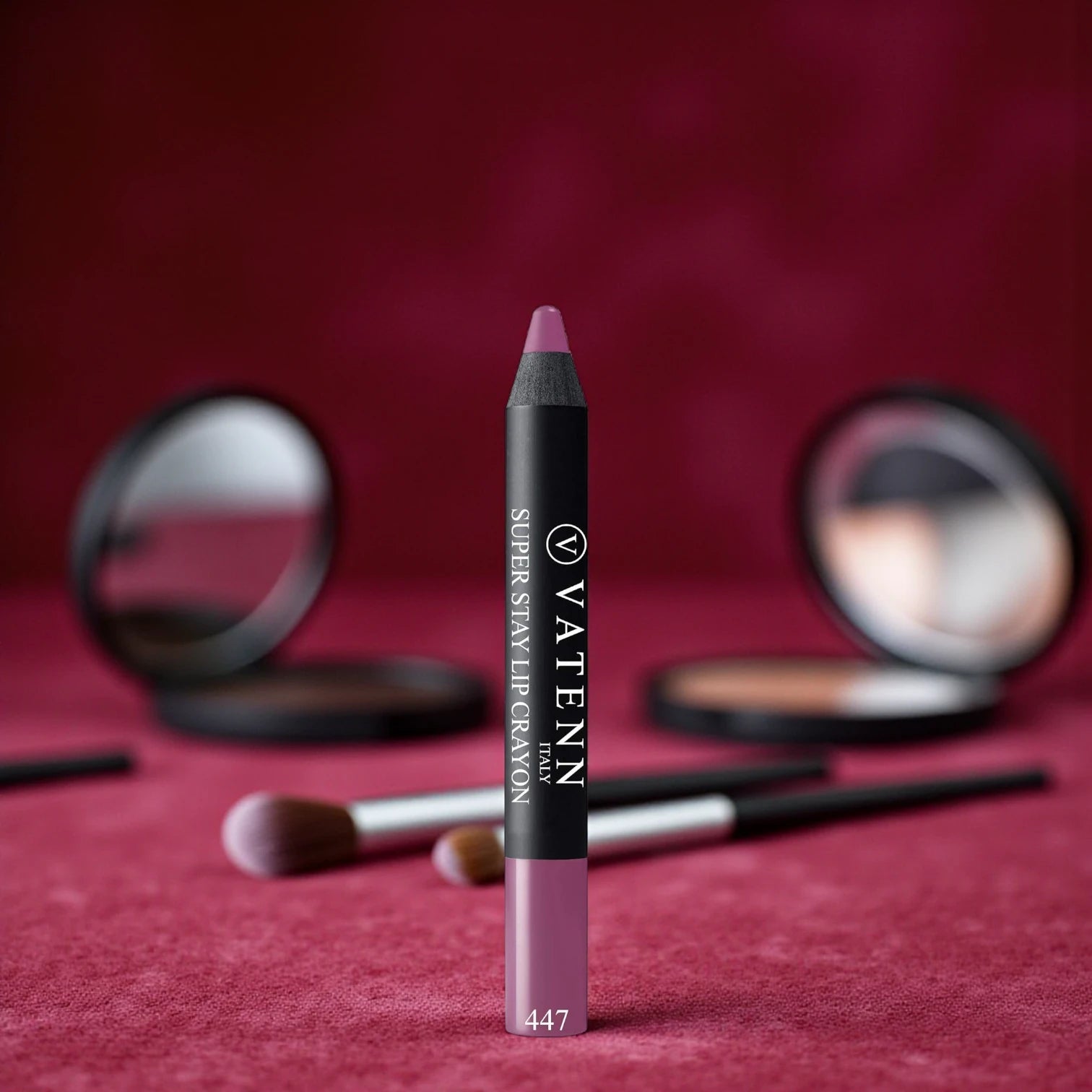 Vatenn Italy Super Stay Lip Crayon 447 Richmond – 18Hr Matte, Waterproof, Smudge-Proof, Non-Drying Lipstick Crayon - Damoo