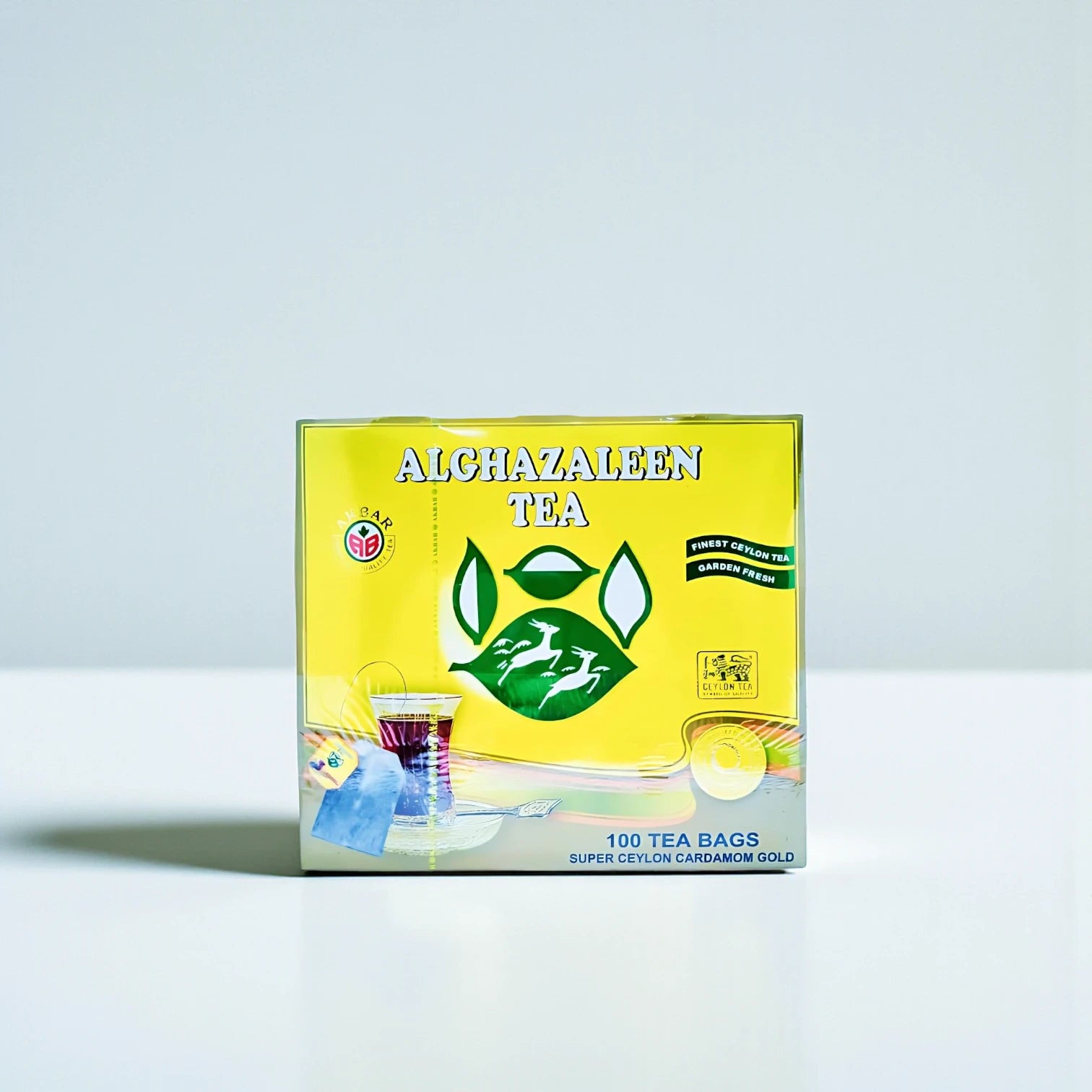 Al Ghazaleen Ceylon Tea with Cardamom – Premium Flavored Black Tea | Packed in Sri Lanka | Aromatic & Refreshing Blend - Damoo