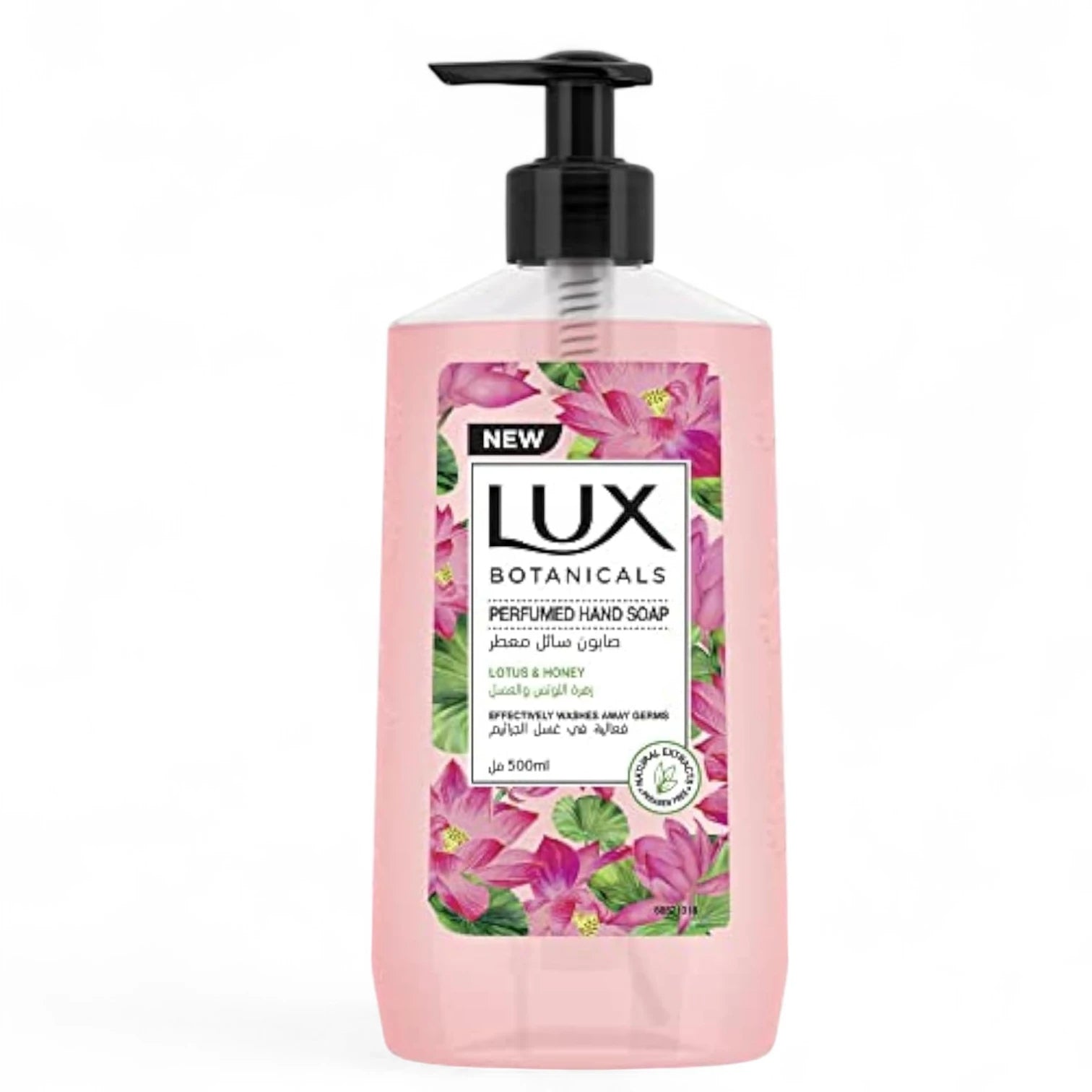 Lux Botanicals Hand Wash – Lotus & Honey – 500ml | Perfumed Liquid Soap with 100% Natural Extracts | Paraben-Free, Gentle Cleanser for All Skin Types - Damoo