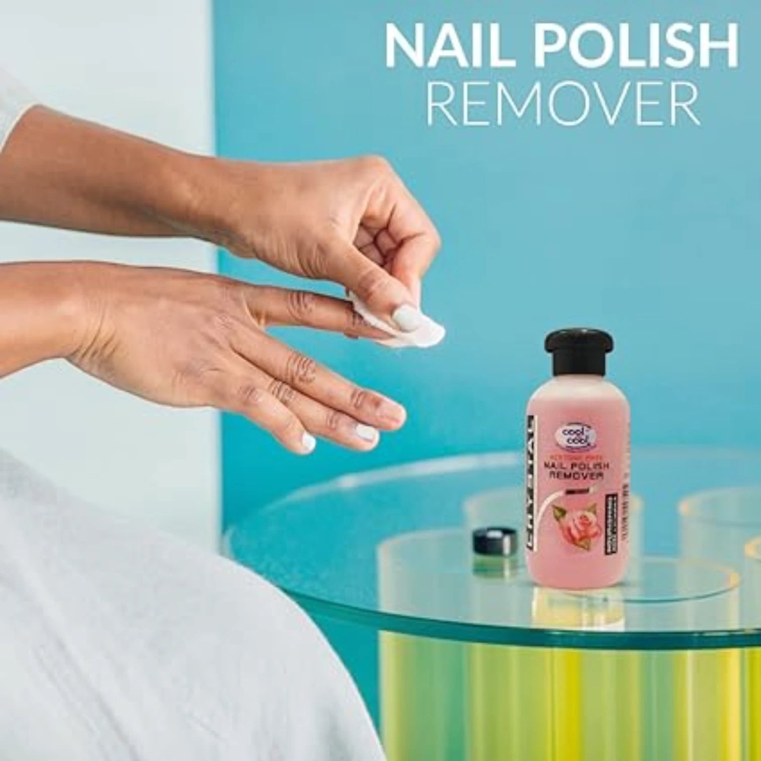 Cool & Cool Nail Polish Remover – Rose + Vitamin E – Acetone-Free, Enriched Formula – 100ml - Damoo