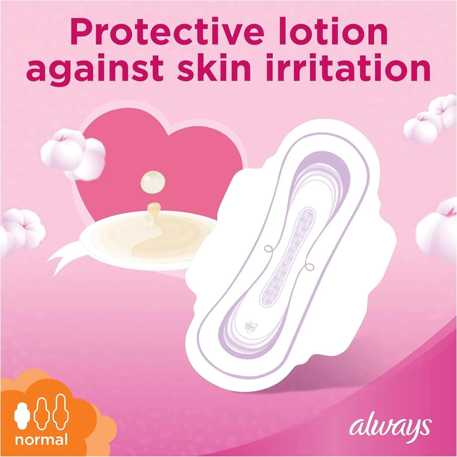 Always Ultra Thin Cottony Soft Sanitary Pads Large with Wings 10 Count – Soft Flexible Protection for Everyday Comfort - Damoo