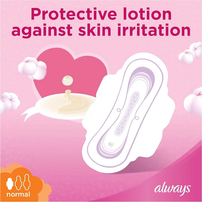 Always Ultra Thin Cottony Soft Sanitary Pads Large with Wings 10 Count – Soft Flexible Protection for Everyday Comfort - Damoo