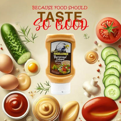Excellence Thousand Island Dressing – Creamy & Tangy Flavor, 315ml Bottle – Perfect for Salads, Sandwiches & Dips - Damoo