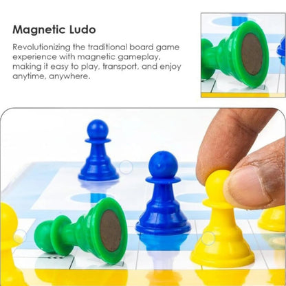 Magnetic Ludo & Snakes and Ladders Board Game Set for Kids & Adults | Classic Family Fun Multiplayer Game | Educational & Travel-Friendly Toy for Age 3+