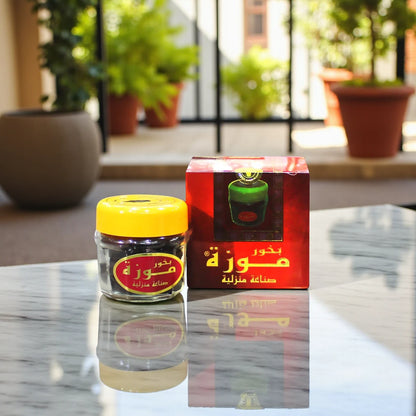 Riha Oud Mooza Bakhoor – 10 Tablets | Premium Home & Office Fragrance with Musk, Rose, Amber & Agarwood - Damoo