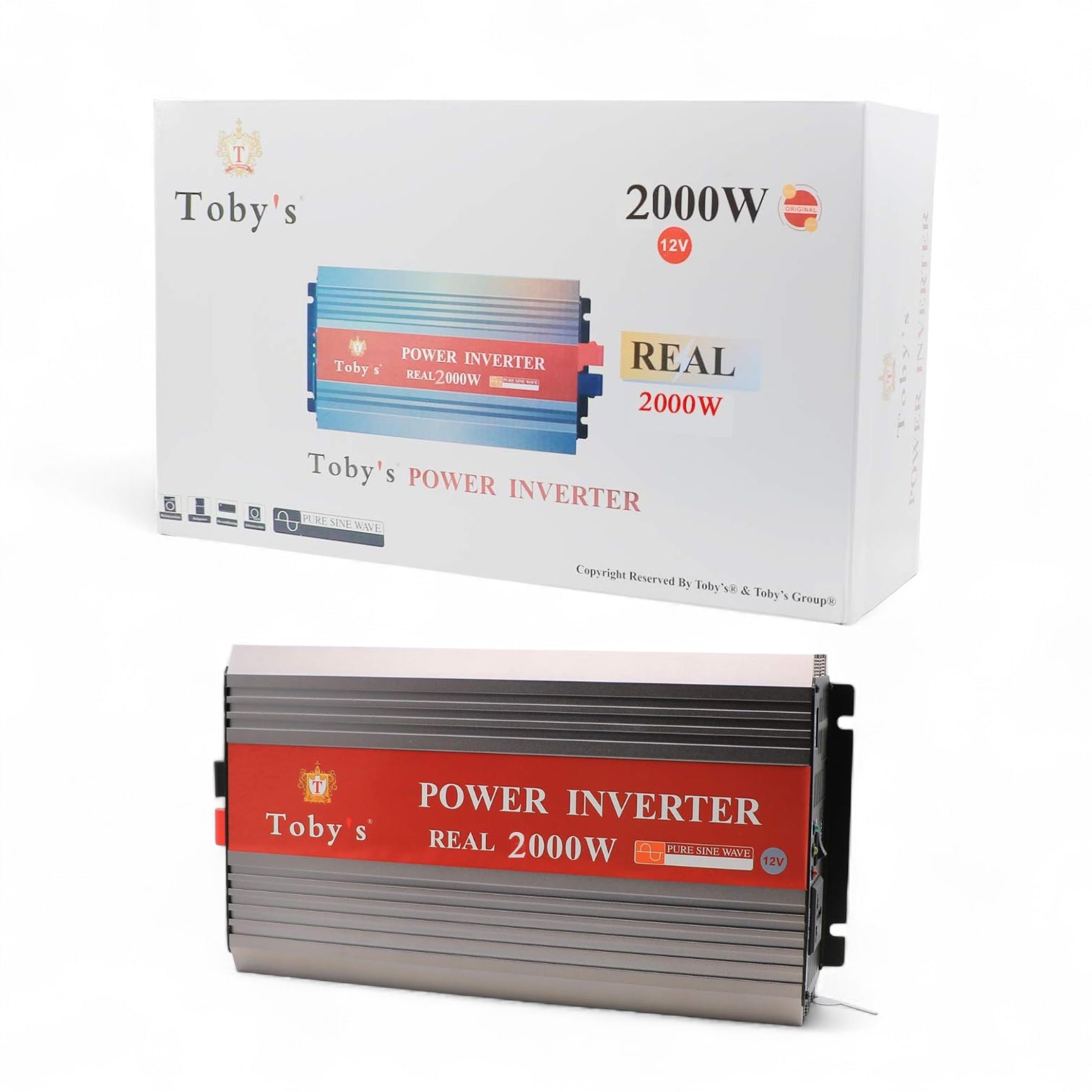 Toby’s 2000W Car Power Inverter – DC 12V to AC 220V Auto Voltage Converter with USB Port & Universal Socket | Battery Powered Portable Converter for Camping & Travel - Damoo