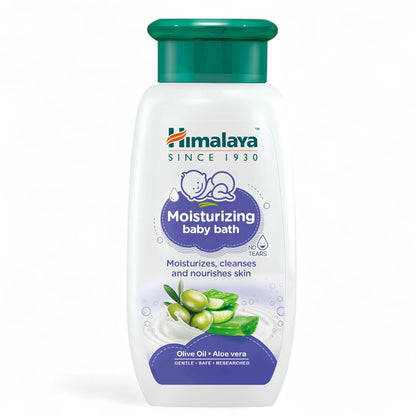 Himalaya No Tears Moisturizing Baby Bath 400ml – Gentle Body Wash with Aloe Vera & Olive Oil | Tear-Free Formula for Newborns & Sensitive Skin | 90.8% Natural Ingredients - Damoo