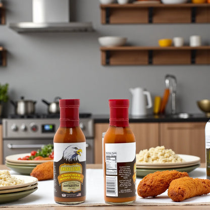 Excellence Buffalo Style Chicken Wing Sauce 354ml – Spicy American-Style Wing Sauce for Grilling, Dipping & Cooking | Authentic Flavor, Made in USA - Damoo