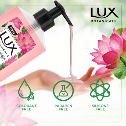 Lux Botanicals Hand Wash – Lotus & Honey – 500ml | Perfumed Liquid Soap with 100% Natural Extracts | Paraben-Free, Gentle Cleanser for All Skin Types - Damoo
