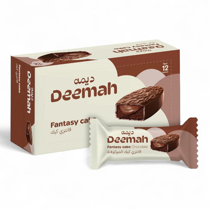 Deemah Brownie Cakes Filled with Chocolate – Pack of 12 x 37g – Soft, Halal Snack for Breakfast, Lunchboxes, or Coffee Breaks - Damoo