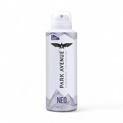 Park Avenue Neo Signature Collection Deodorant Body Spray for Men – Premium 3 Layered Fragrance Notes, Long-Lasting Fresh Masculine Scent, Confidence Boosting Everyday Deo Spray, Stylish Travel-Friendly 150ml Can - Damoo