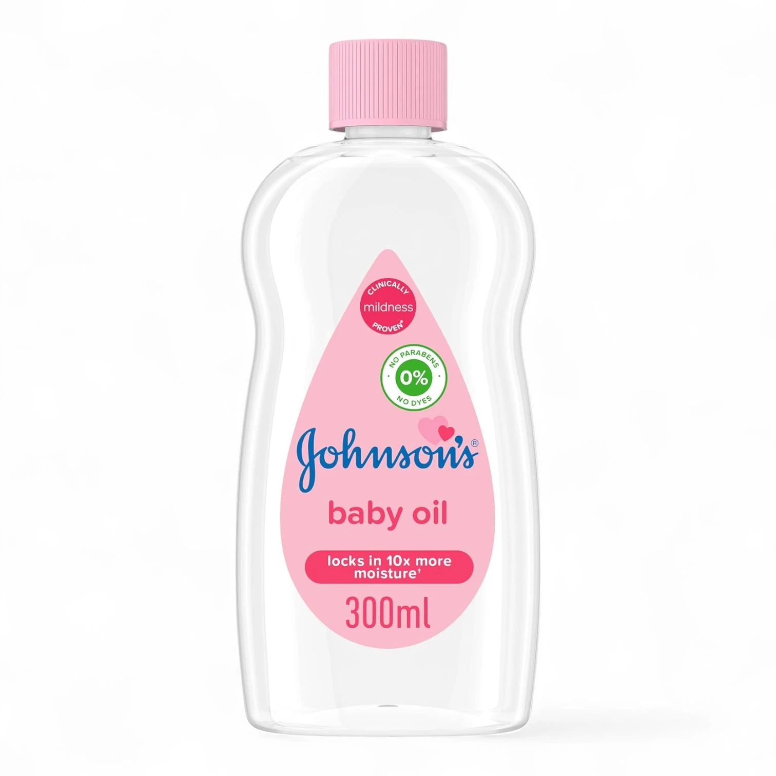 Johnson’s Baby Oil – 300ml | Locks in 10x More Moisture | Hypoallergenic & Gentle Baby Massage Oil | Free from Dyes, Parabens & Alcohol - Damoo