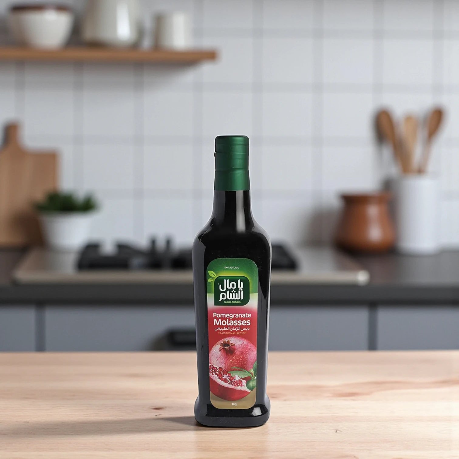 Yamal Al Sham Natural Pomegranate Molasses – Sweet & Tangy Middle Eastern Syrup for Marinades, Dressings, Sauces & Gourmet Cooking - Damoo
