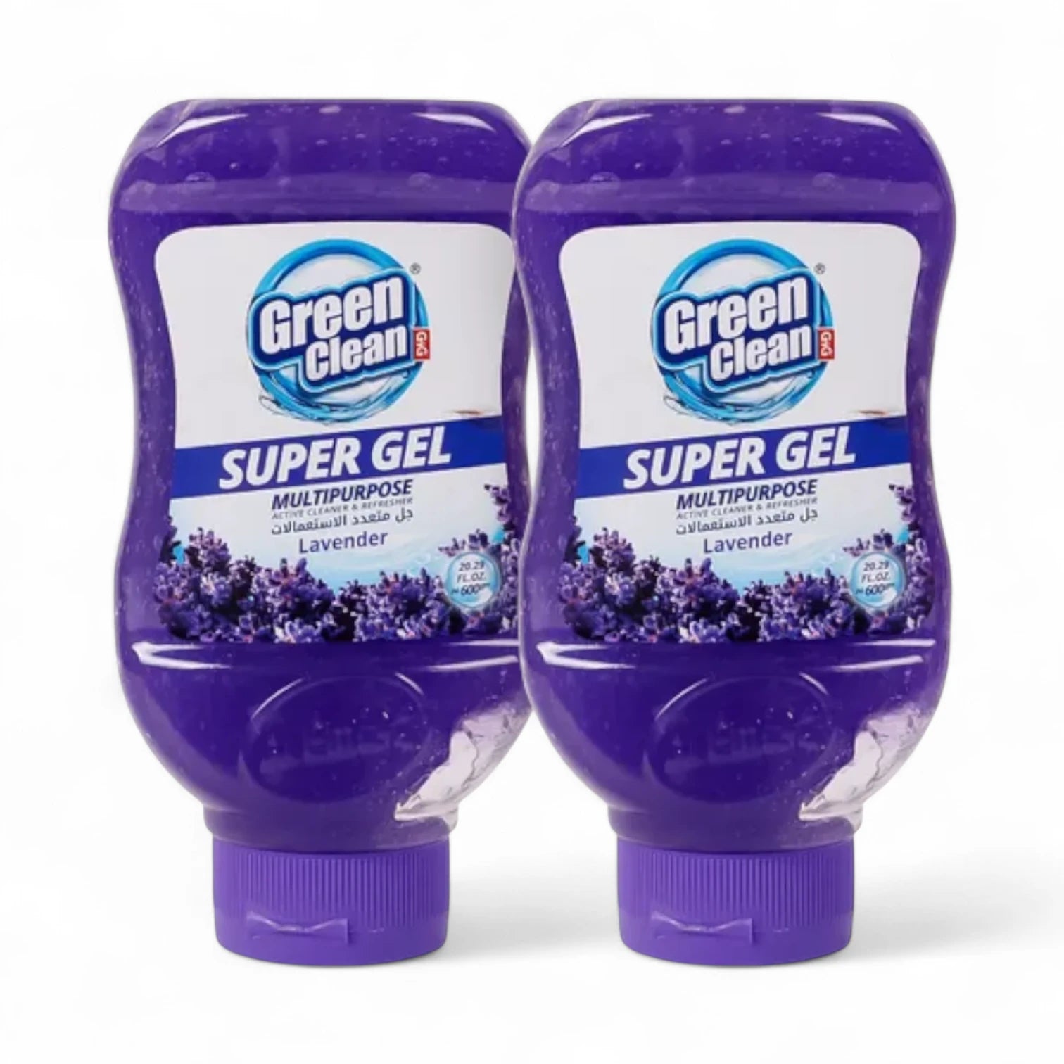 Green Clean Super Gel Multi-Purpose Cleaner – Lavender Scent – Powerful Stain & Grease Remover – Easy Squeeze Bottles – 600g (Pack of 2) - Damoo