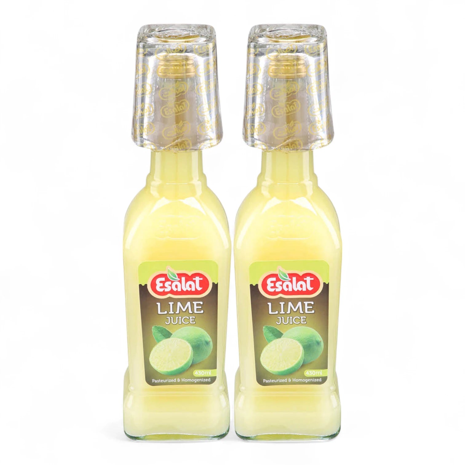 Esalat Lime Juice – 2 x 430ml Bottles – Natural Lemon & Lime Juice for Cooking, Salads & Refreshing Drinks - Damoo