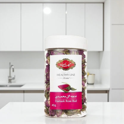 Golestan Healthy Line Damask Rose Buds 40g – Premium Herbal Tea Infusion | Natural & Aromatic | Enhances Skin Glow & Relaxation - Damoo