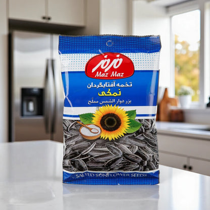 Maz Maz Salted Sunflower Seeds – 55g | Crunchy Roasted Snack with Natural Sea Salt | Tasty & Healthy Seeds for On-the-Go Munching - Damoo